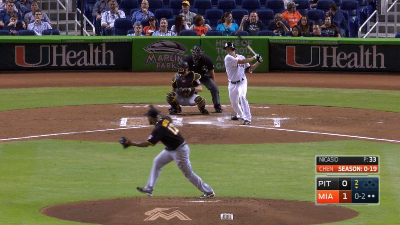 Still without a hit, Chen batting righty