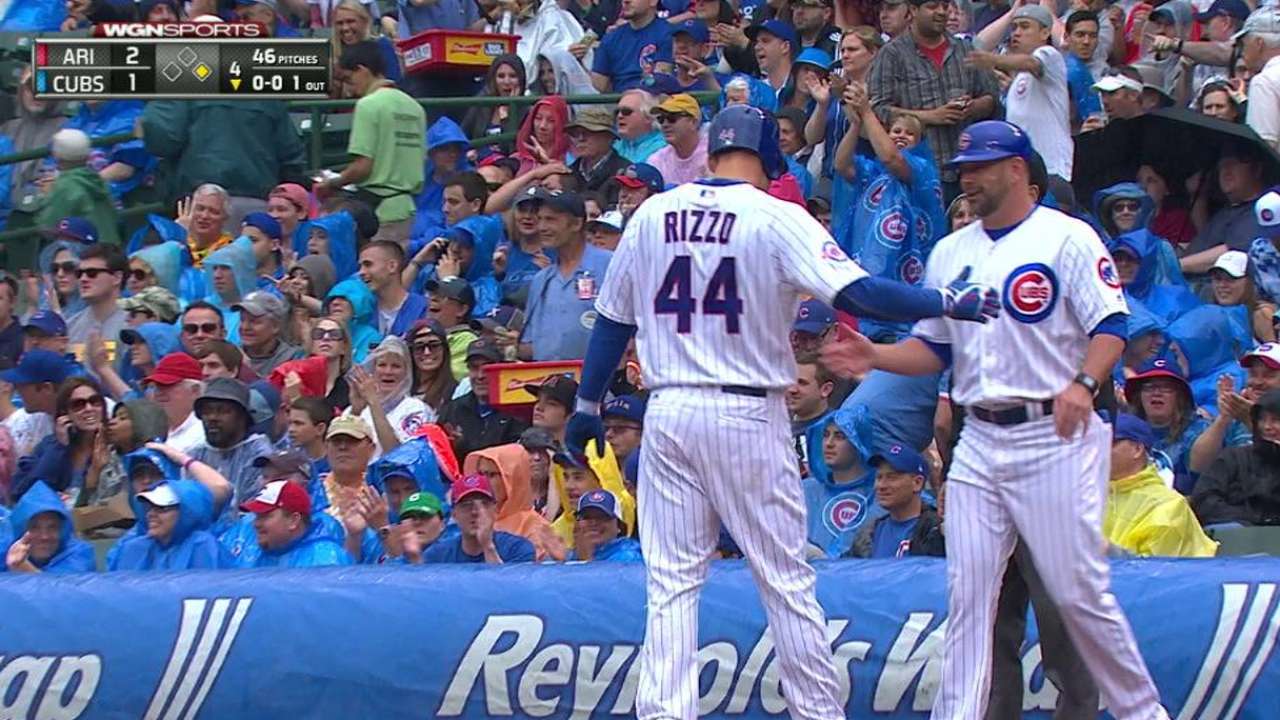 Rizzo's fly ball becomes single