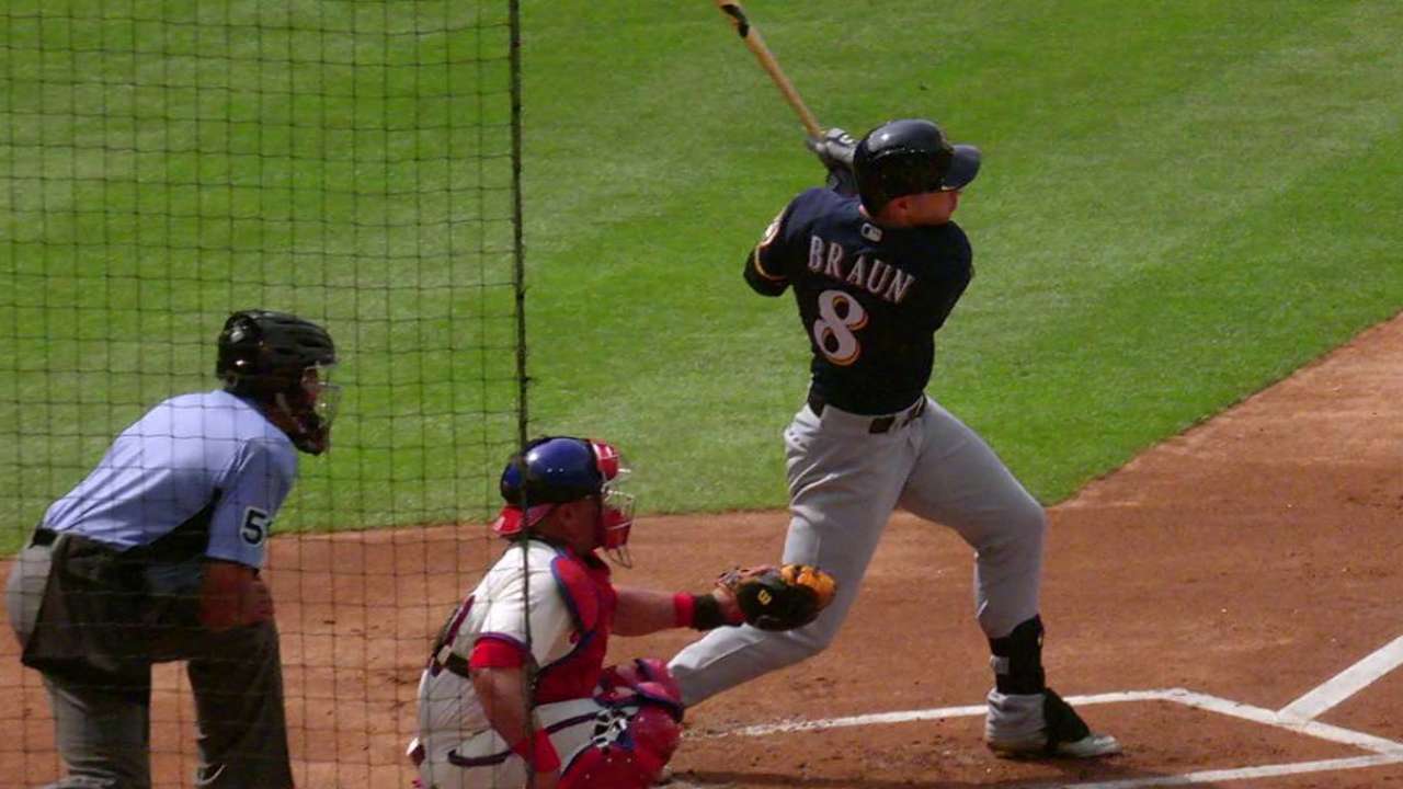 Braun's 1,499th hit
