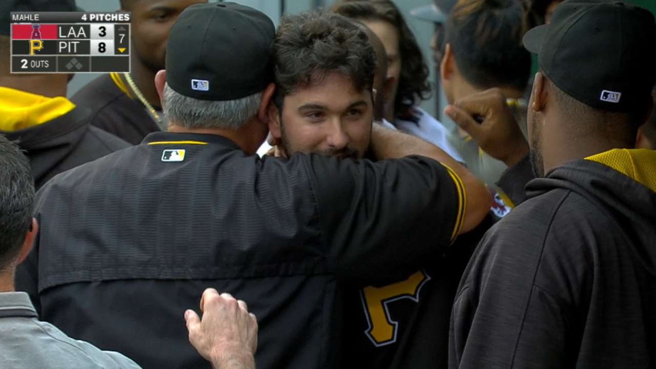 Pirates post 5-run 7th, hold on to top Halos