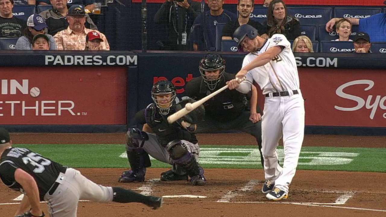 Myers coquetea con el ciclo y Padres derrotan a Rockies