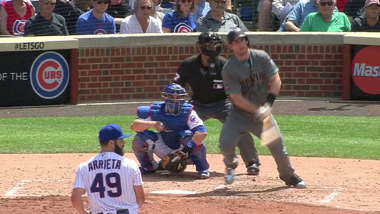 Goldy rips an RBI single