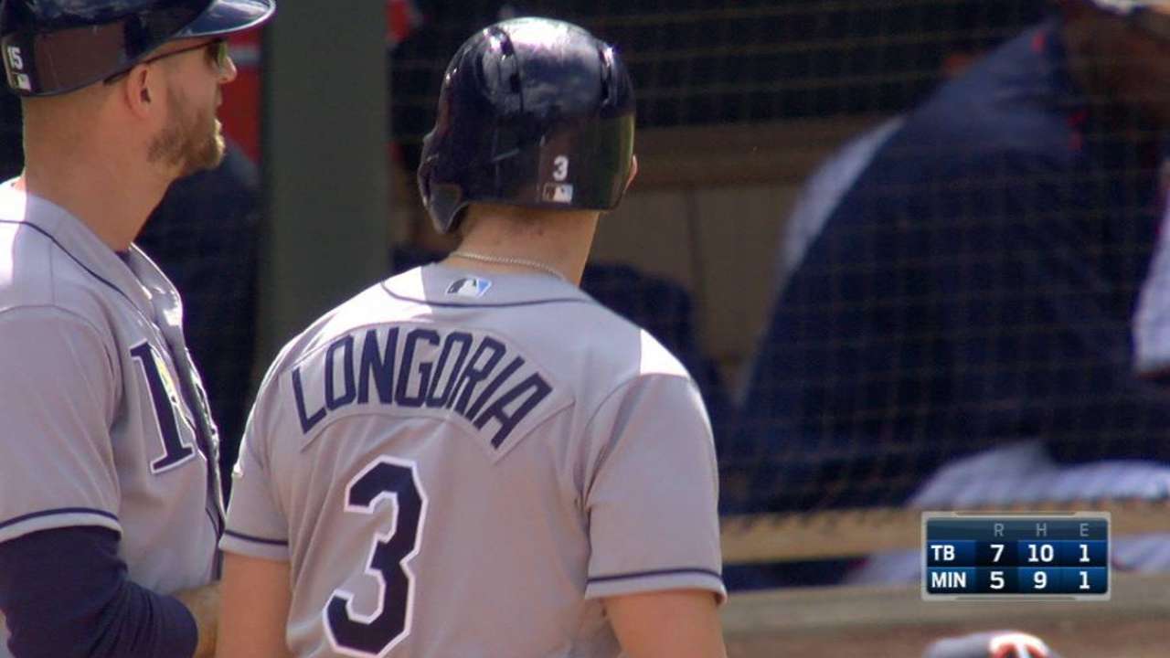 Longoria adds to lead in the 9th