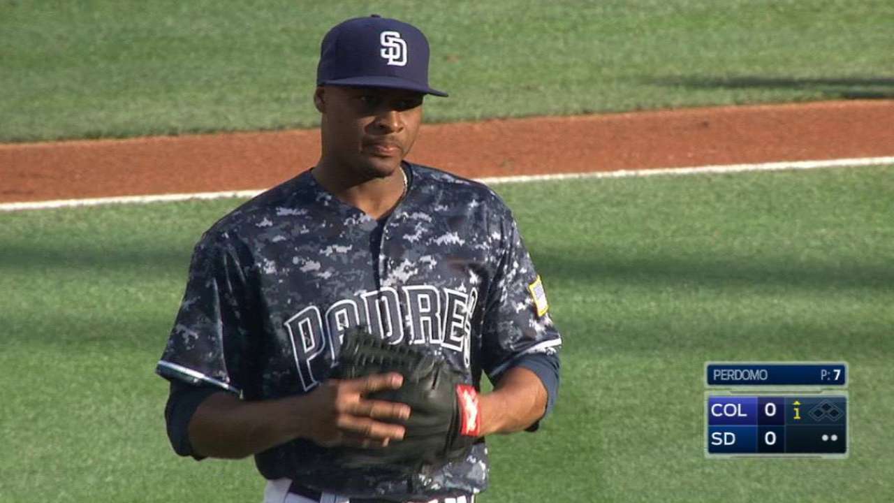 Padres see upside in Perdomo amid struggles