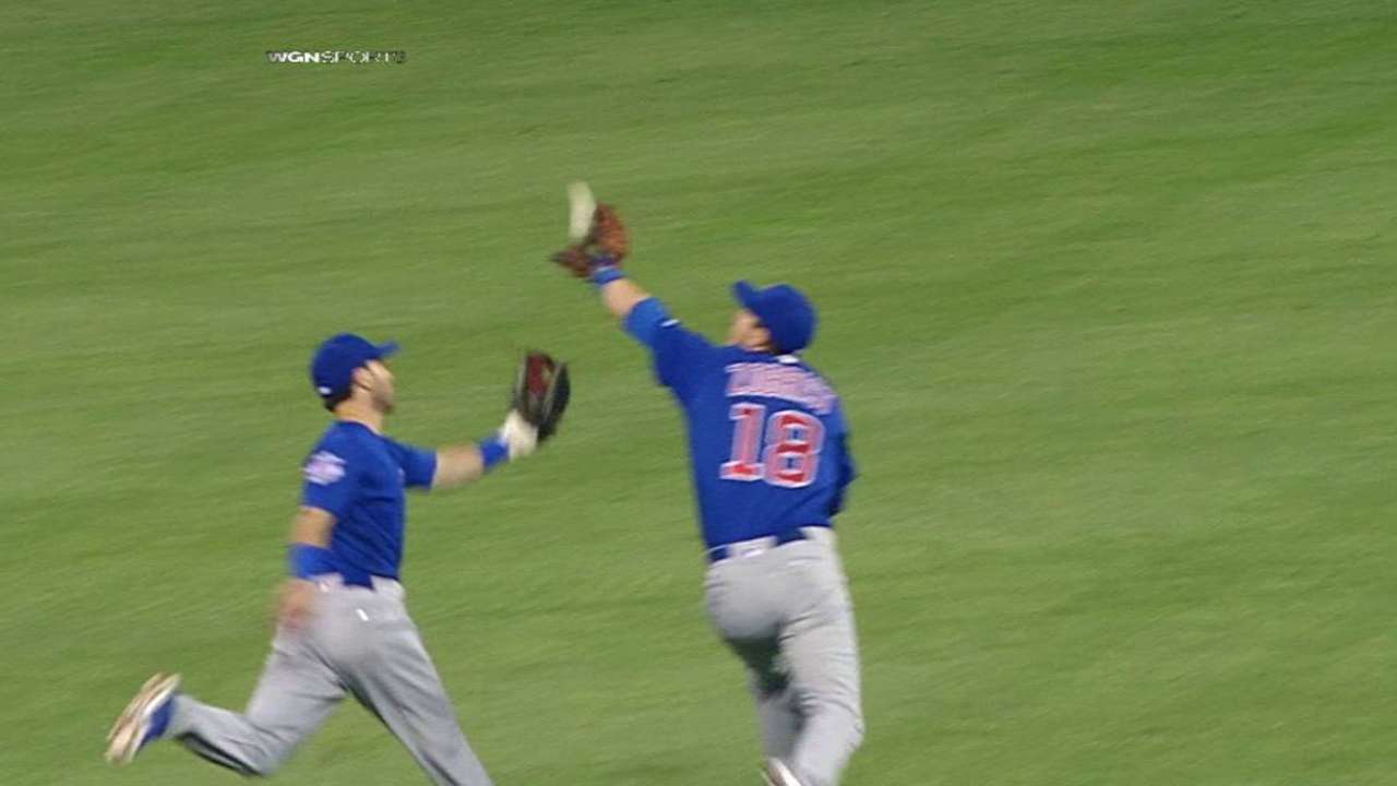 Zobrist's running catch