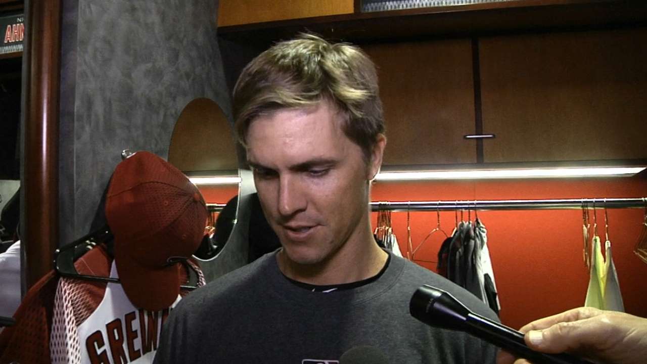 Greinke on three-hit shutout