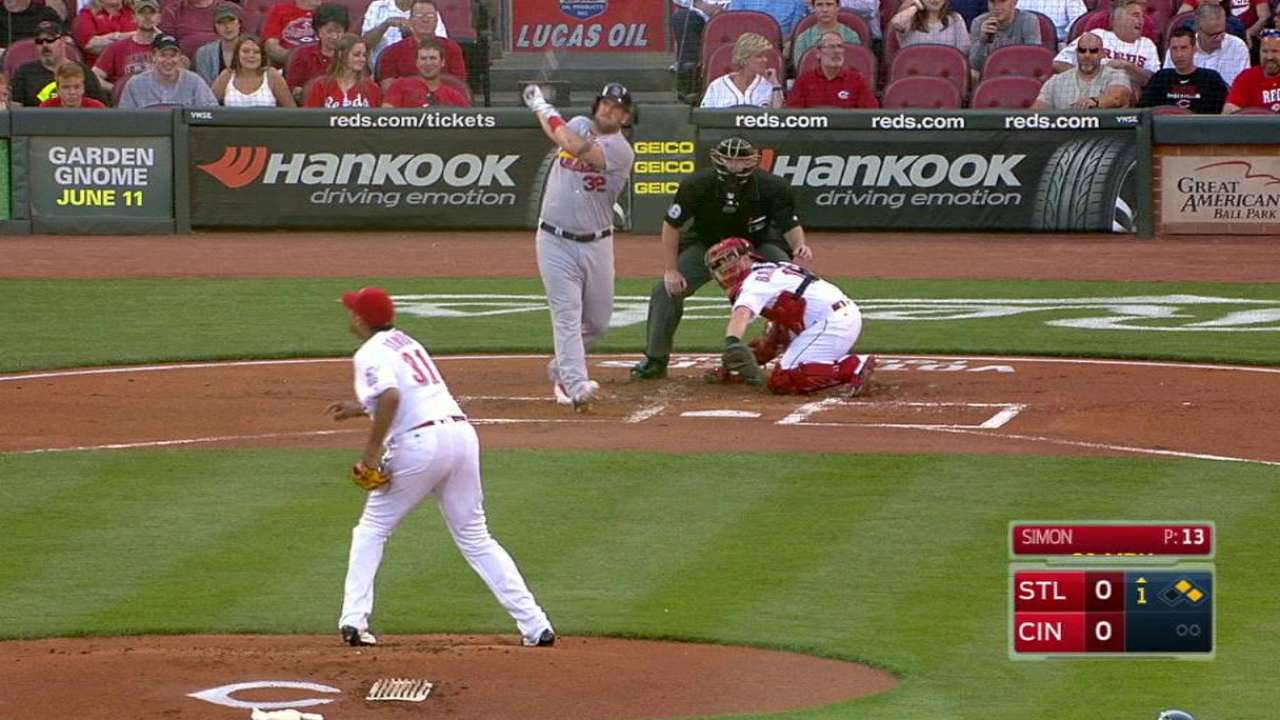 Adams' three-run blast