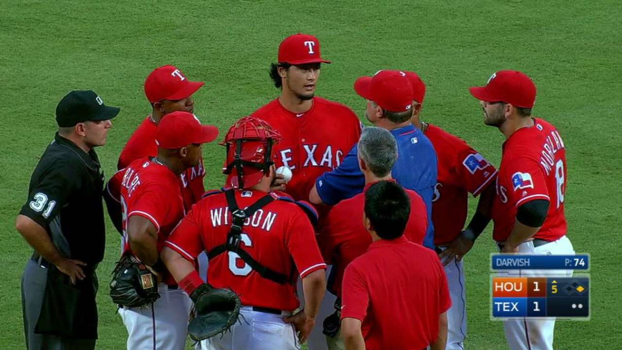Darvish scratched from next start