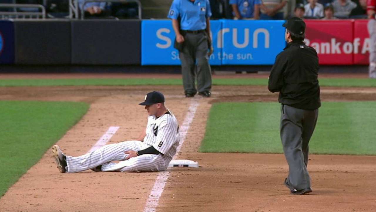 Parmelee latest of Yanks' 1Bs to land on DL