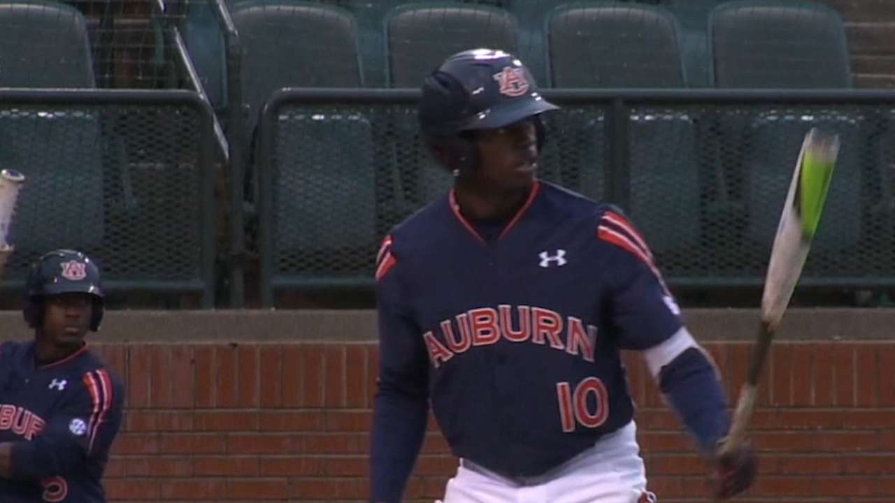 D-backs land talented Auburn OF Grier at No. 39