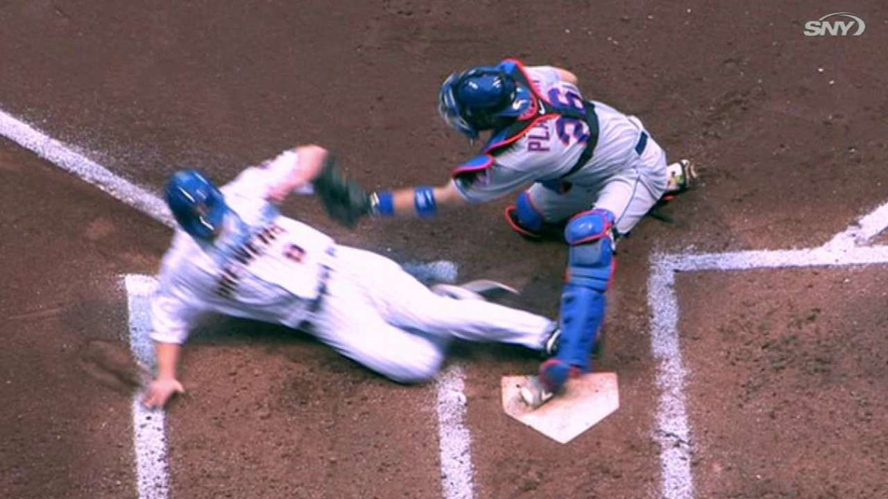 Cabrera throws out Hill at home