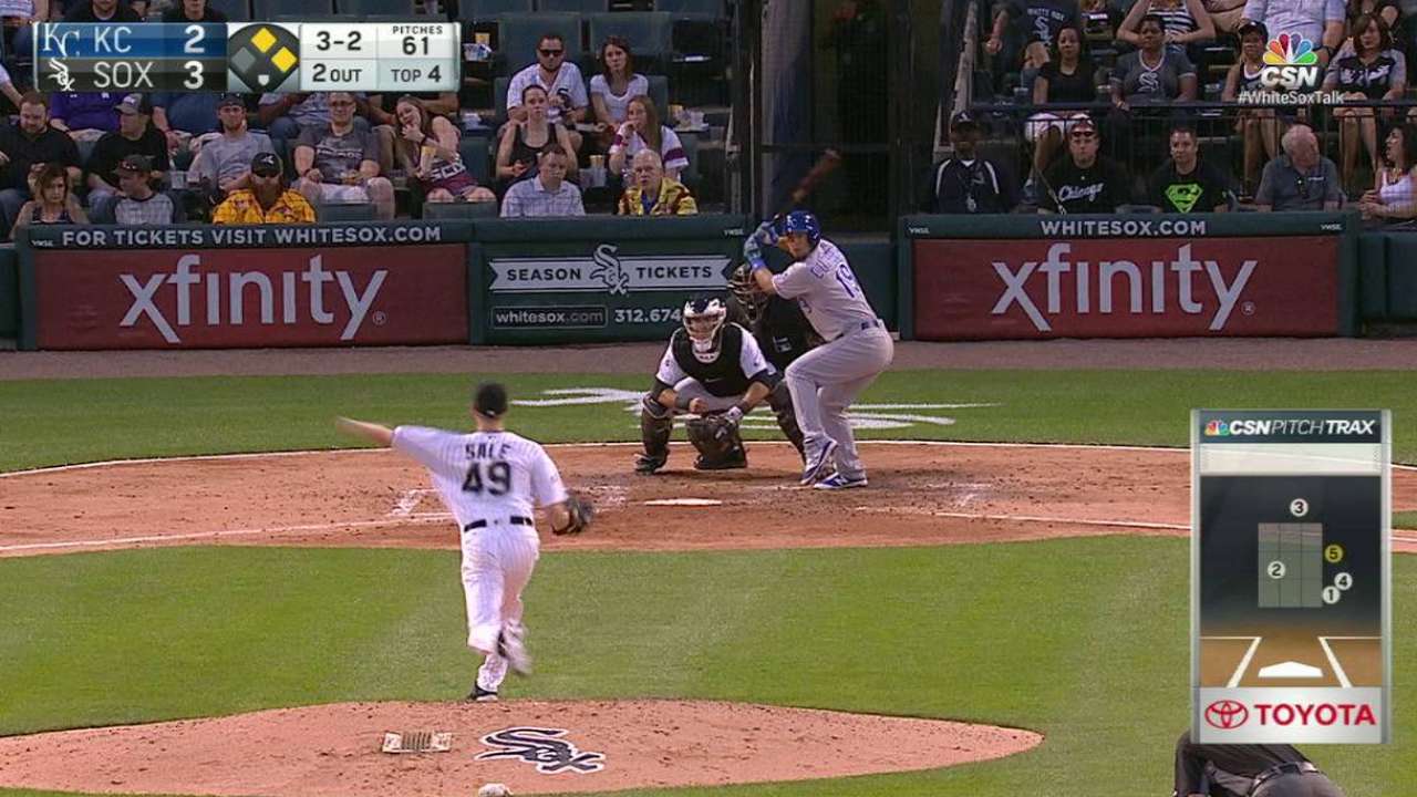 Sale strikes out side in the 4th
