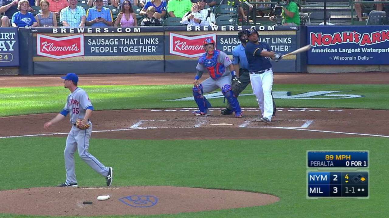Wily Peralta venció a los Mets y además les conectó jonrón