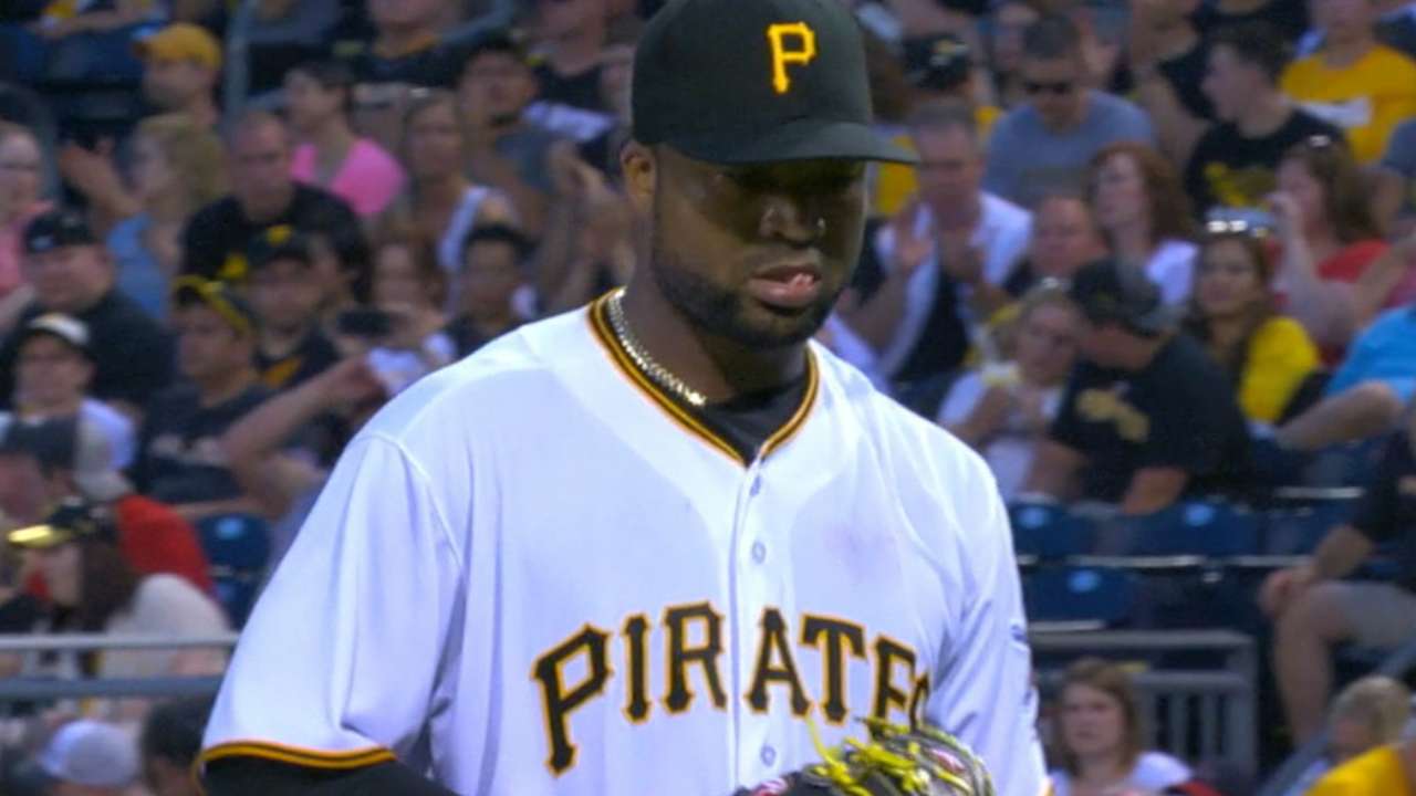 Liriano strikes out eight
