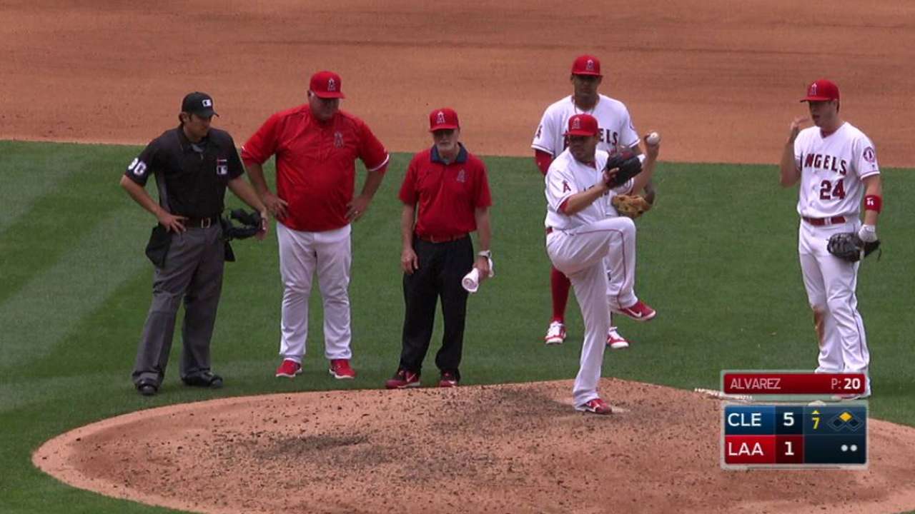 Alvarez day to day after being hit by comebacker