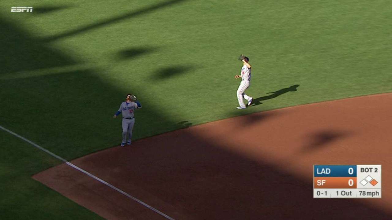 Crawford singles on popup