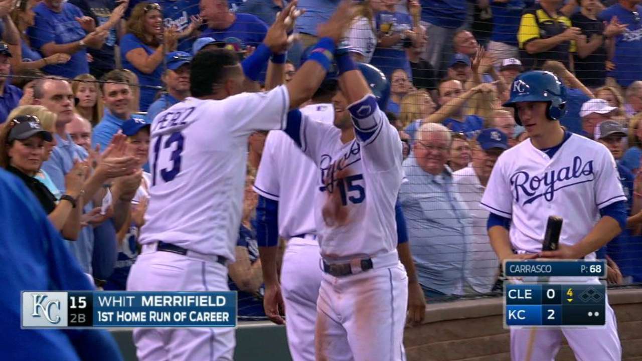 Merrifield's first HR pushes Royals past Indians
