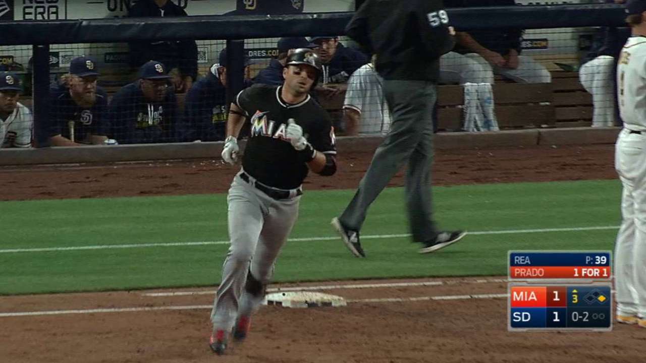 Prado's two-run home run