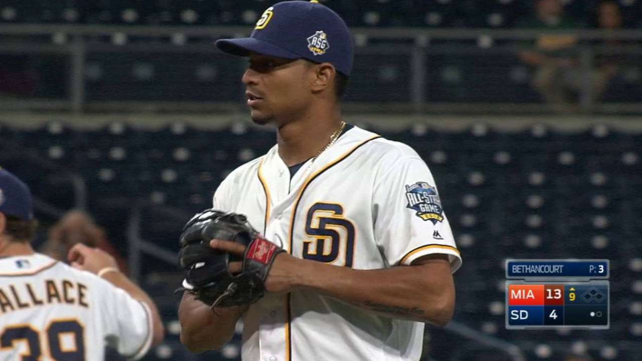 Catcher Bethancourt pitches 9th