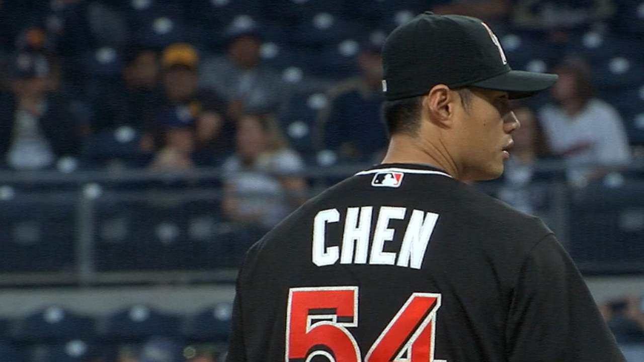 Chen's seven strikeouts