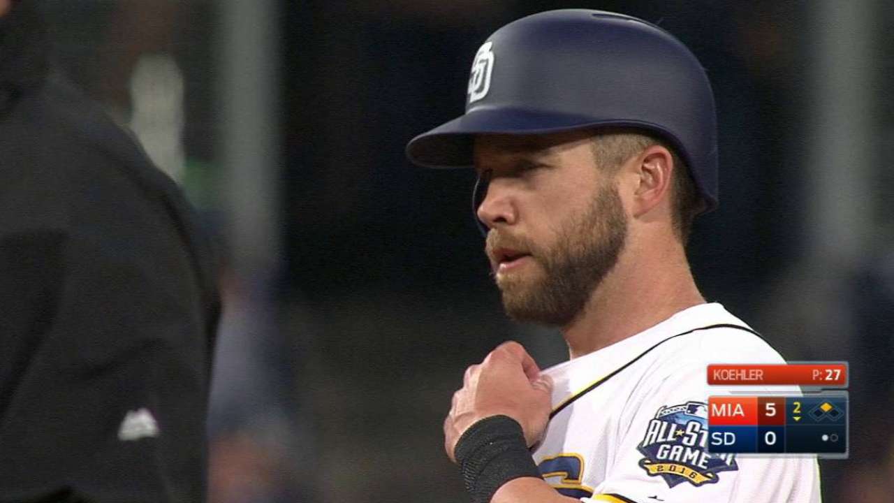 Schimpf's first career hit