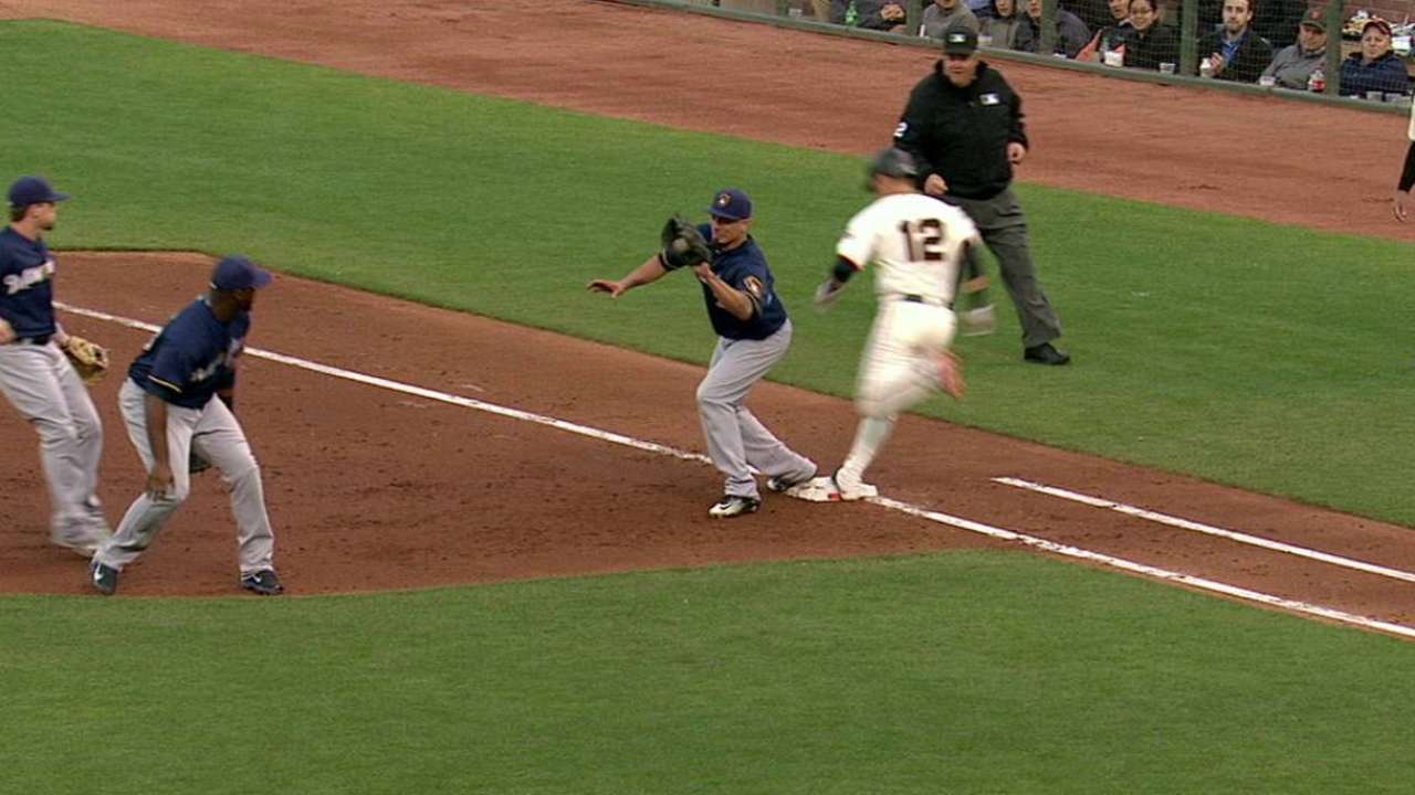 Panik's infield single