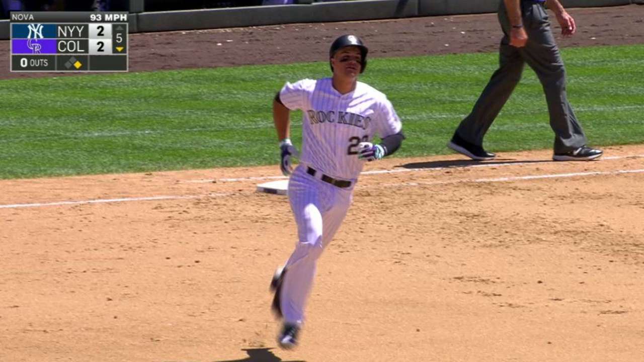 Arenado batea su 20mo jonrón y Rockies se imponen a Yankees