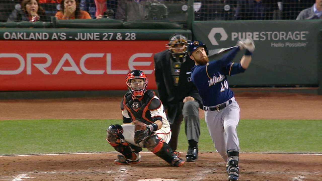 Lucroy leads the Brewers