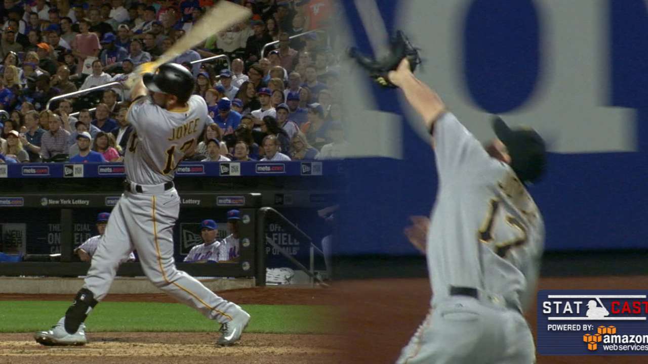 Joyce makes outstanding grab, hits 100th HR