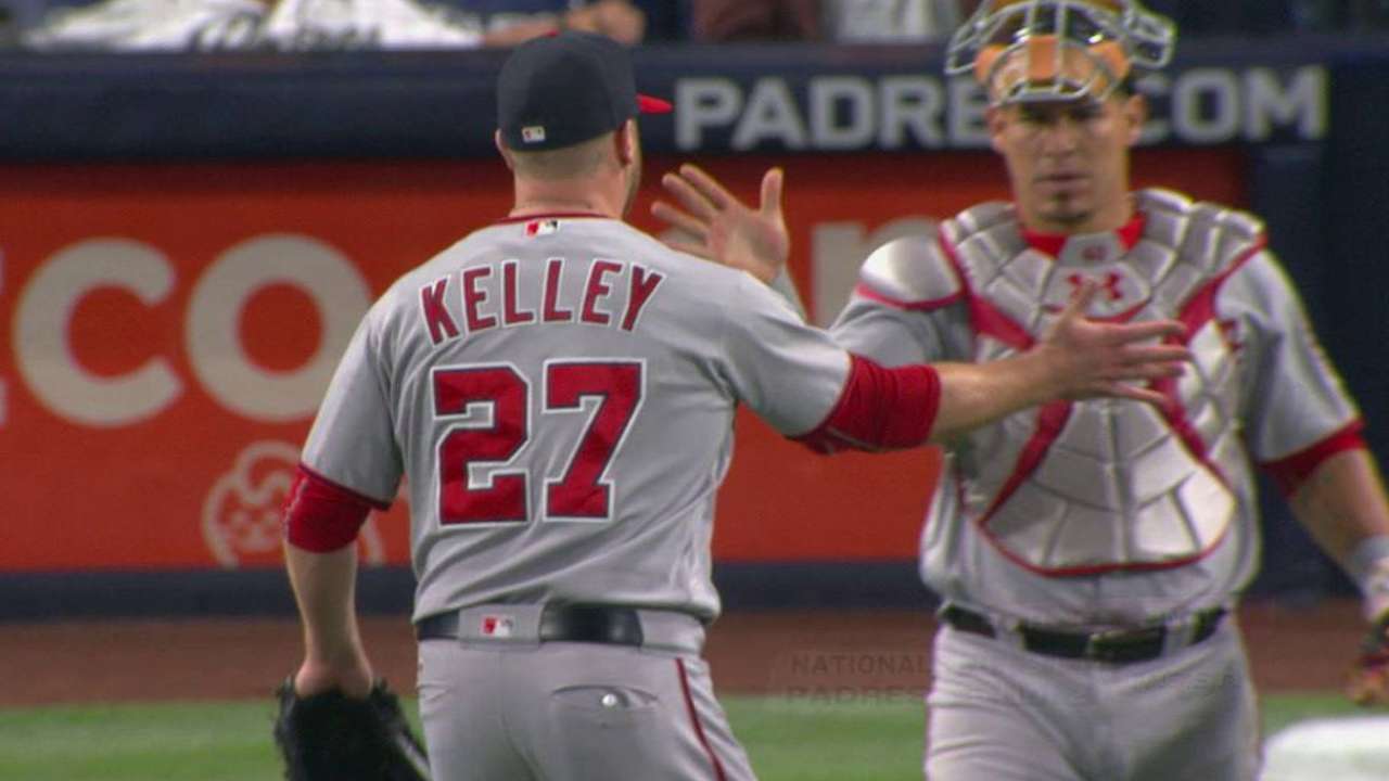 Kelly records the save