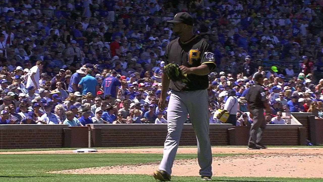 Liriano escapes bases-loaded jam