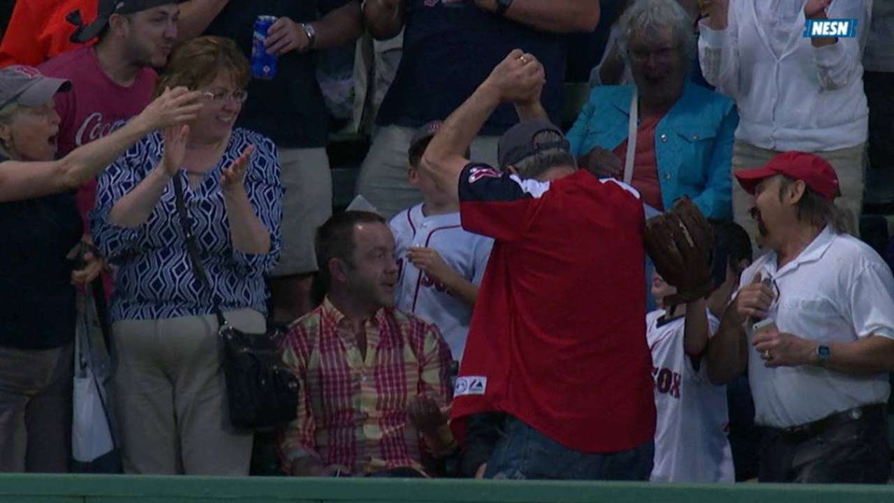 Fan on catching milestone ball