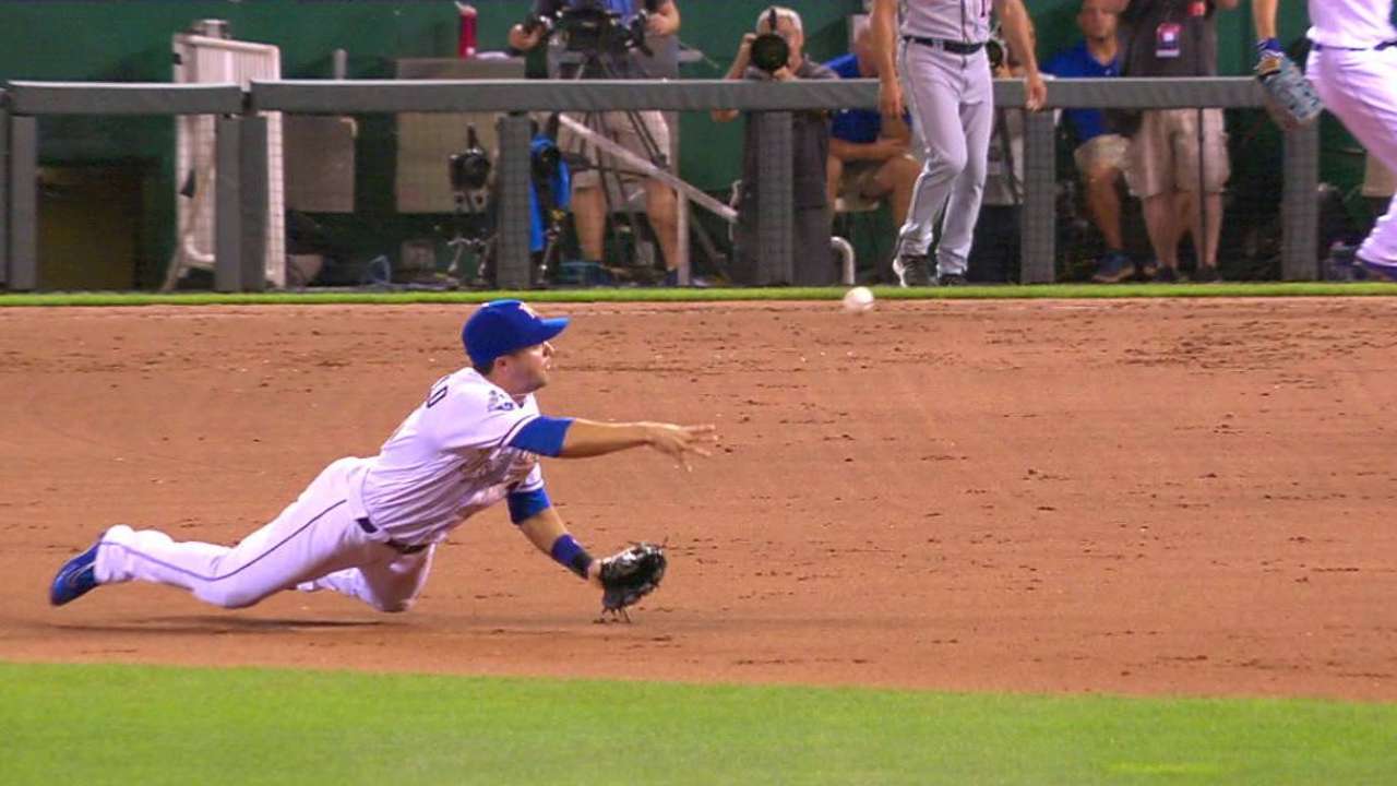 Merrifield's diving stop