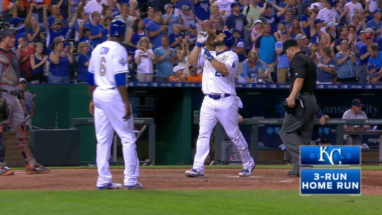 Morales' three-run homer
