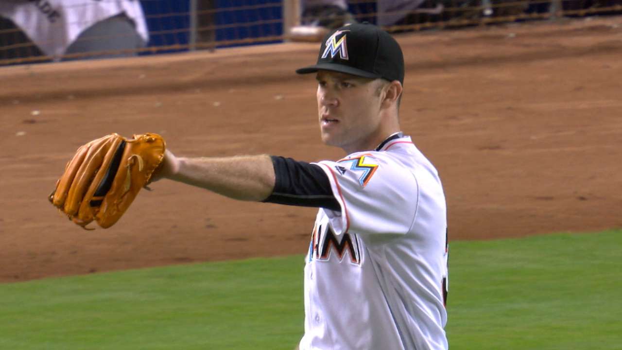 Marlins throw one-hitter