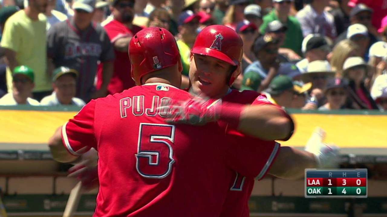 Trout's solo homer