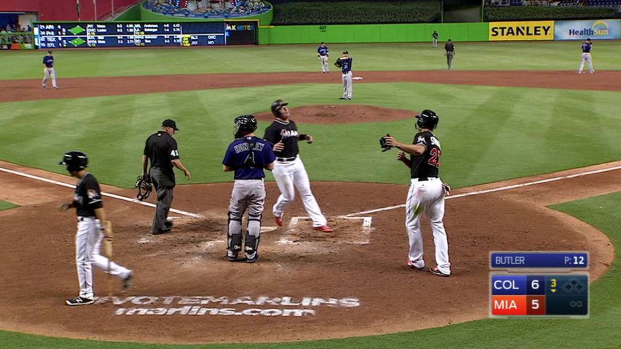 Bour's two-run homer