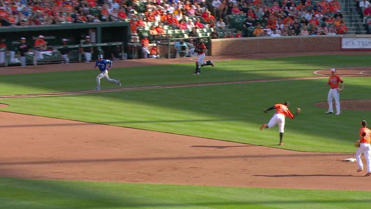 Schoop's barehanded stop