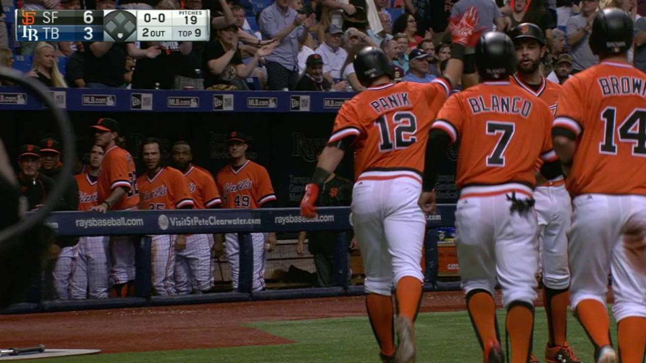 Gigantes vencen a Rays gracias a las cuatro impulsadas de Panik