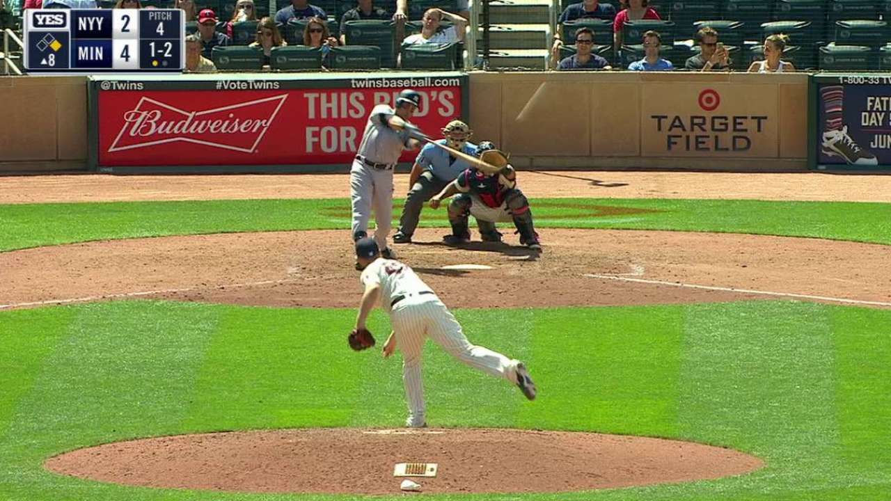 Yankees se imponen a Mellizos con racimo en el 9no inning