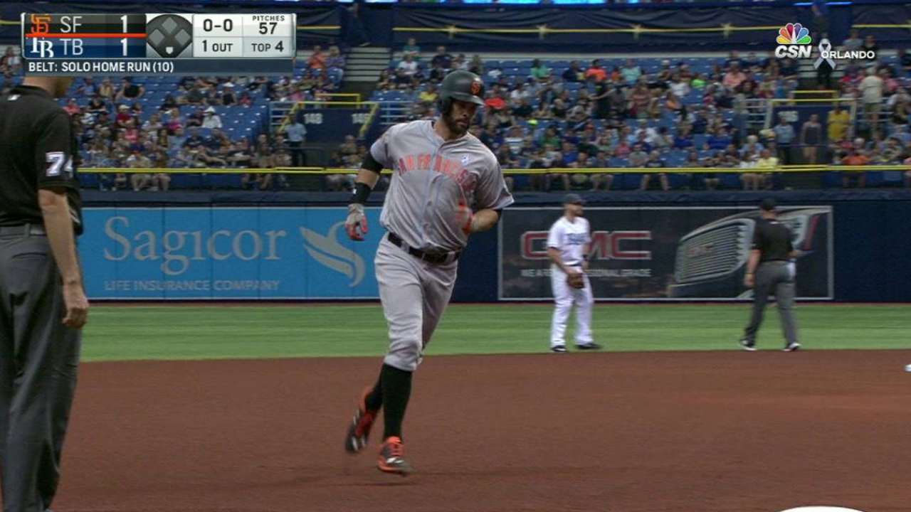 Giants sweep Rays, run win streak to eight