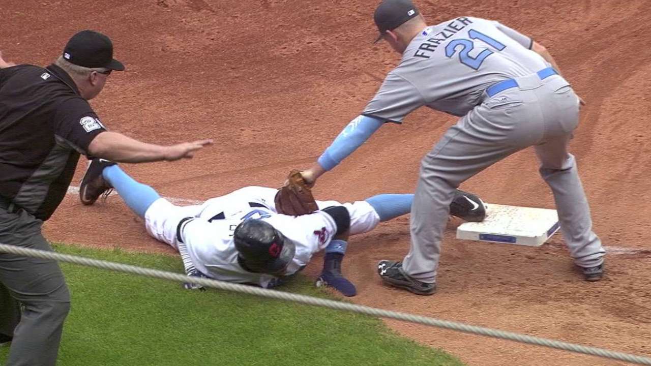 Davis steals third base