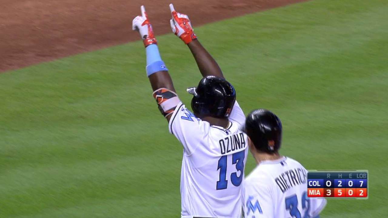 Koehler y Ozuna hundieron a los Rockies en Miami