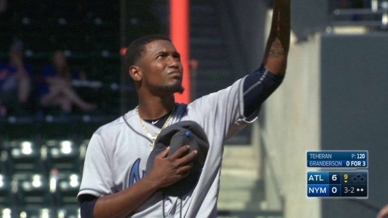 Julio Teherán lanzó blanqueada de un hit contra los Mets