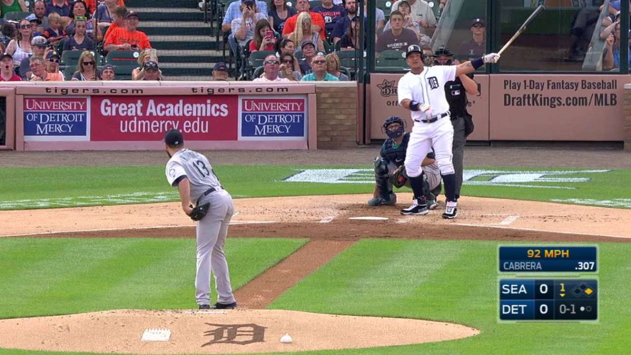 Miguel Cabrera pegó HR en aniversario de su primero en G.L.