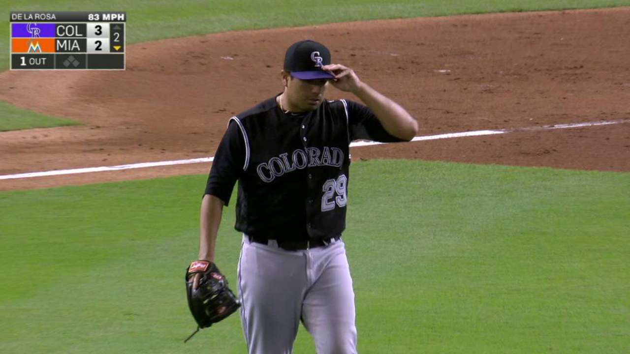 Miller opposes De La Rosa as D-backs/Rox continues