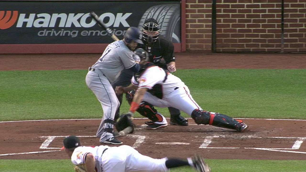 Schimpf's hit-by-pitch