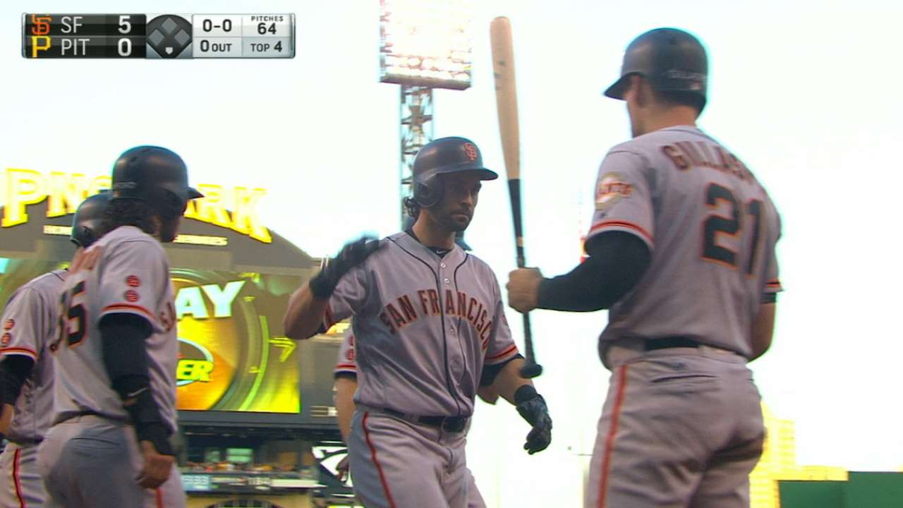 Giants' seven-run inning