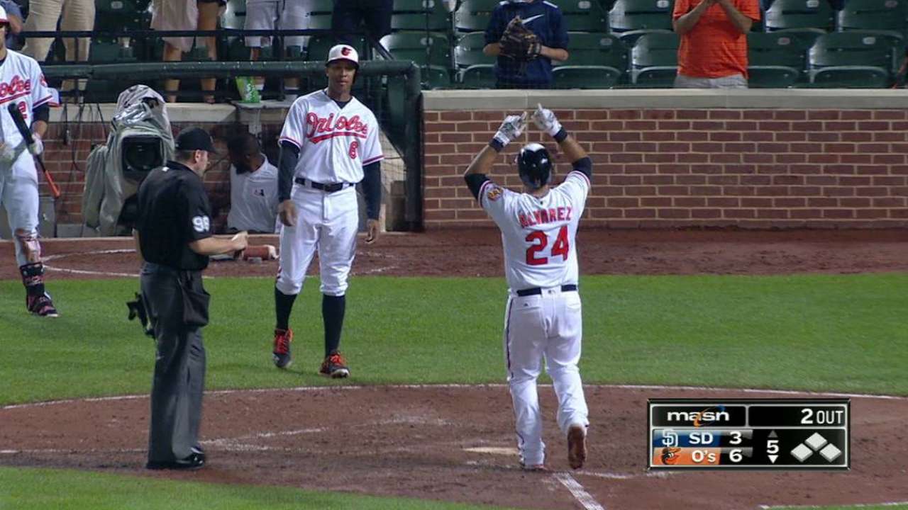 P. Alvarez's moonshot in the 5th