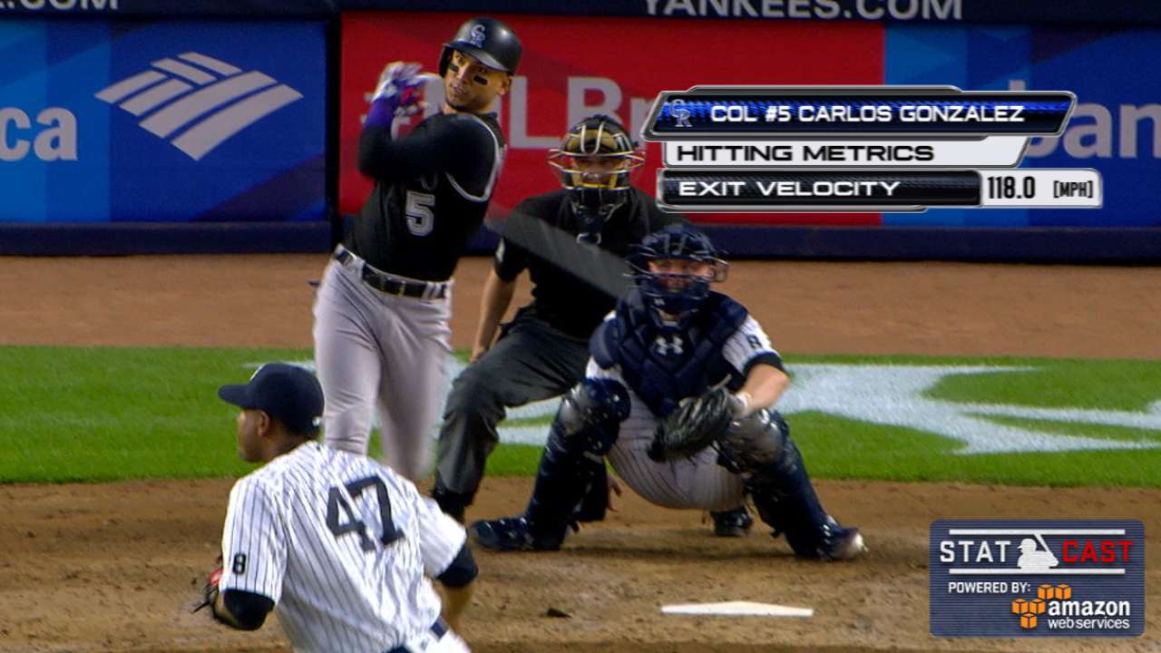 Statcast: CarGo's laser double